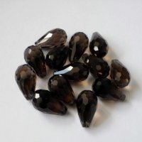 Раухтопаз, бриолет, 7.5*13 мм