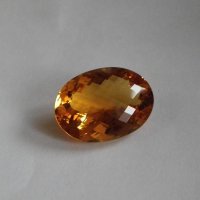 Цитрин выращенный, овал 18*24.5 мм