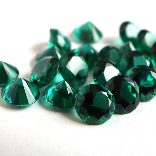 Изумруд гидротермальный, круг 9.0 мм