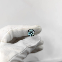 Топаз полихромный, ашер, 10*10 мм