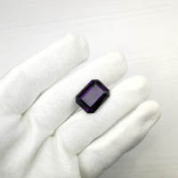 Аметист октагон ступенчатый, 20*15 мм