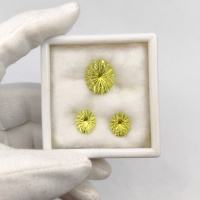 Цитрин овалы 18*15 мм, 10*12 мм. Фантазийная огранка