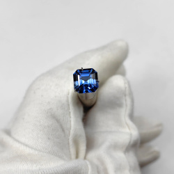 Сапфир выращенный, ашер, 8*8 мм