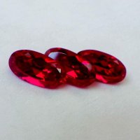 Рубин выращенный, овал 8*15 мм