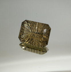 Раухтопаз, фантазийная огранка, октагон 20*15 мм