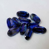 Сапфир выращенный, овал, 8*15 мм