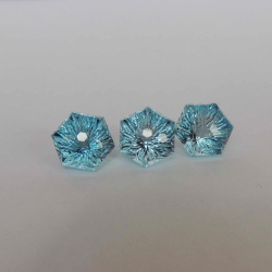 Топаз голубой, гексагон, 12*12 мм