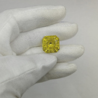 Цитрин, фантазийная огранка, октагон 16*16 мм