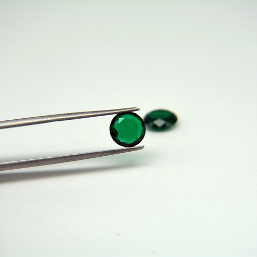 Изумруд гидротермальный, круг 8.0 мм