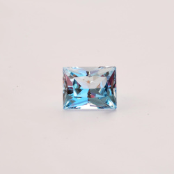 Топаз голубой, багет, 11*14 мм