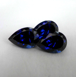 Сапфир выращенный, груша 10*15 мм